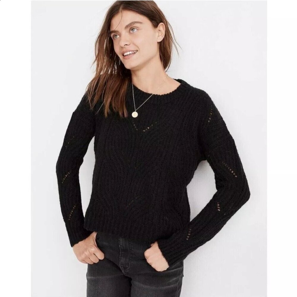 Madewell Fawn Pointelle Pullover Sweater